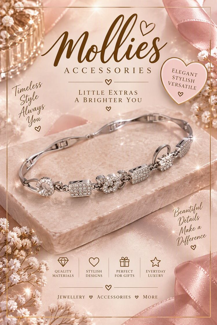 Silver Bracelet With Decorative Elements
