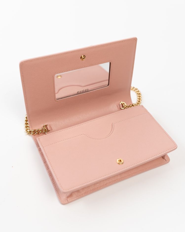 Gucci Borsa Script Wallet on Chain Pelle Rosa — Pre-owned Autentica obraz 5