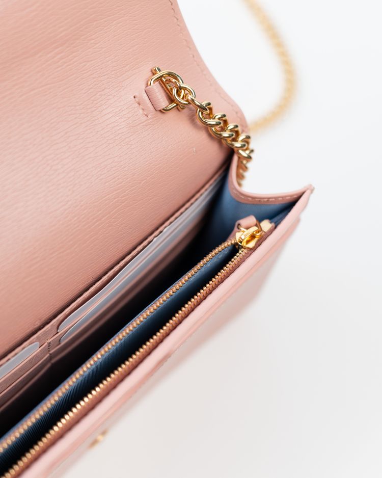 Gucci Borsa Script Wallet on Chain Pelle Rosa — Pre-owned Autentica obraz 11