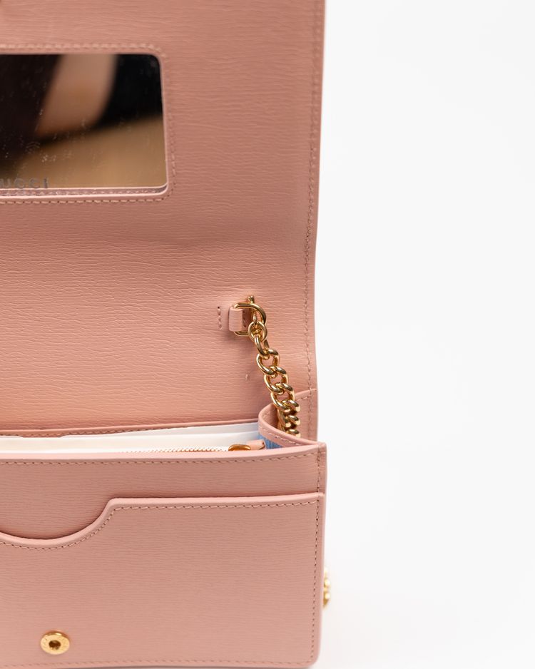 Gucci Borsa Script Wallet on Chain Pelle Rosa — Pre-owned Autentica obraz 3