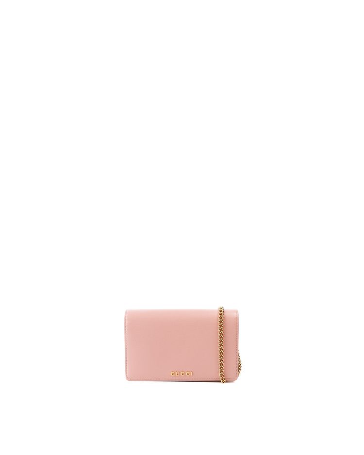 Gucci Borsa Script Wallet on Chain Pelle Rosa — Pre-owned Autentica