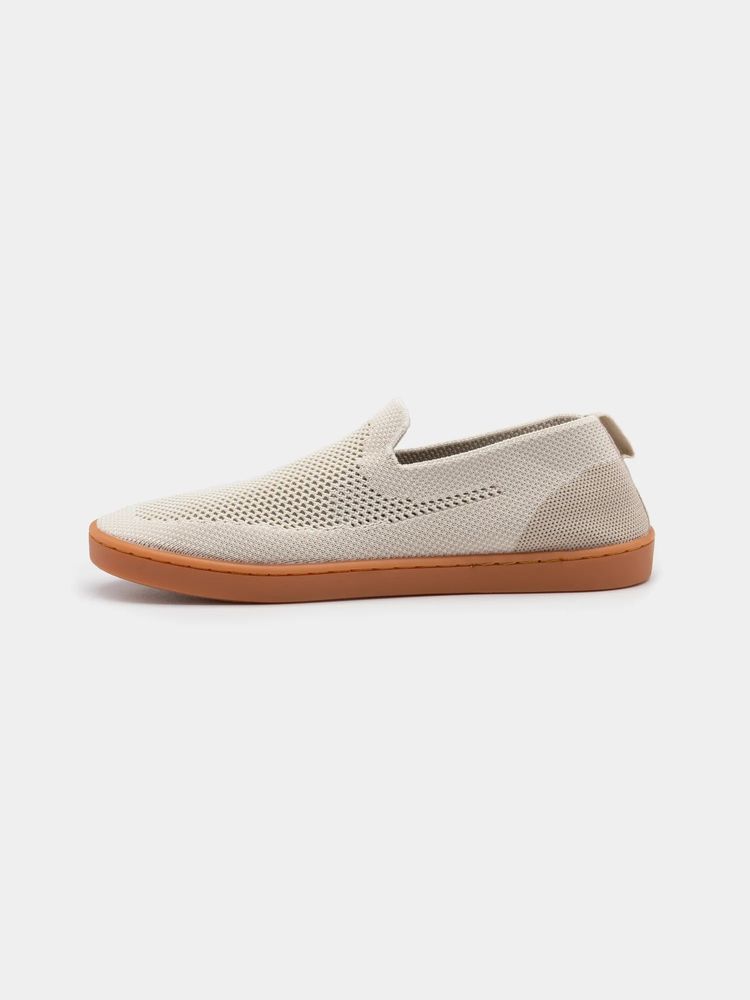 Immagine di White Slip-On Shoes With Brown Sole 3