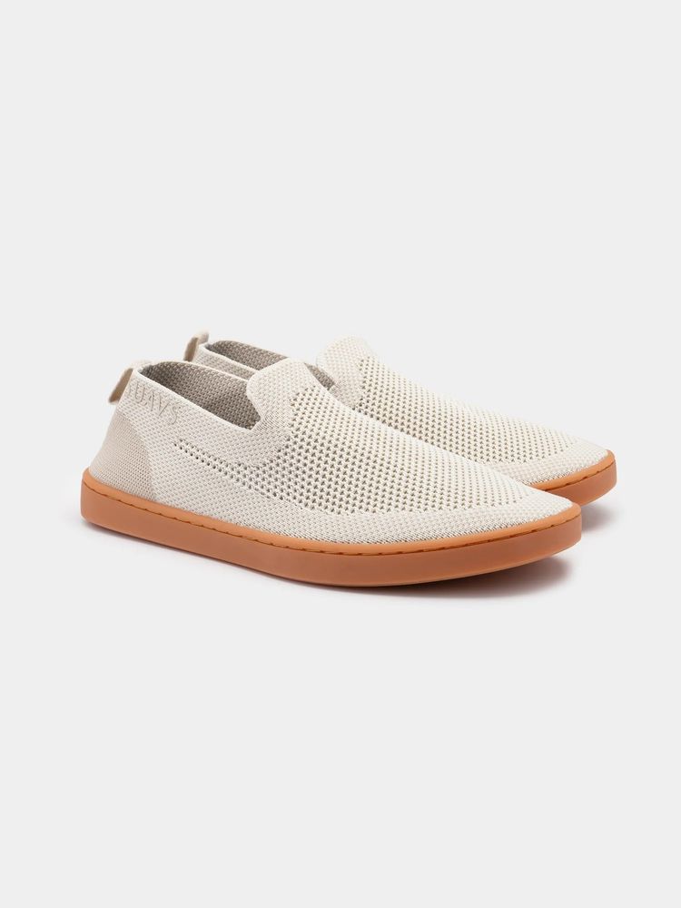 Immagine di White Slip-On Shoes With Brown Sole 2
