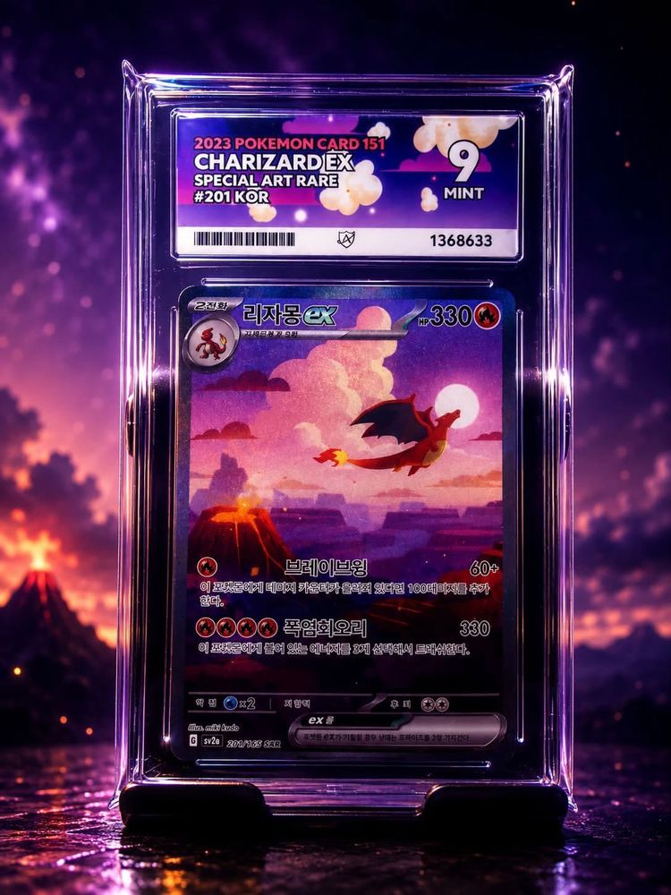 Charizard Ex Special Art Rare ACE 9 KOREAN obraz 1