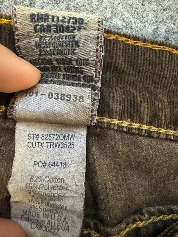True Religion Brown Corduroy Jeans 7