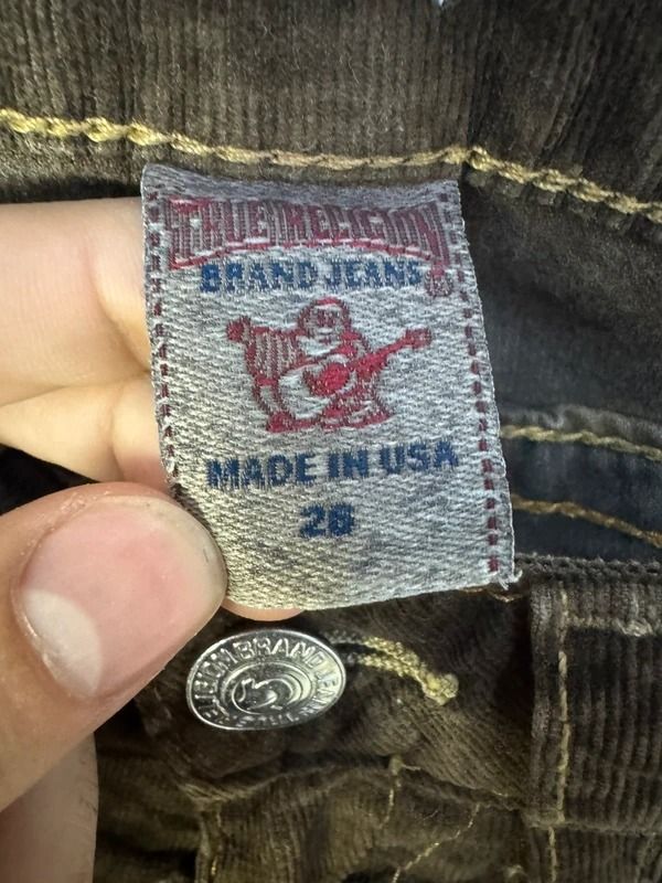 True Religion Brown Corduroy Jeans 6
