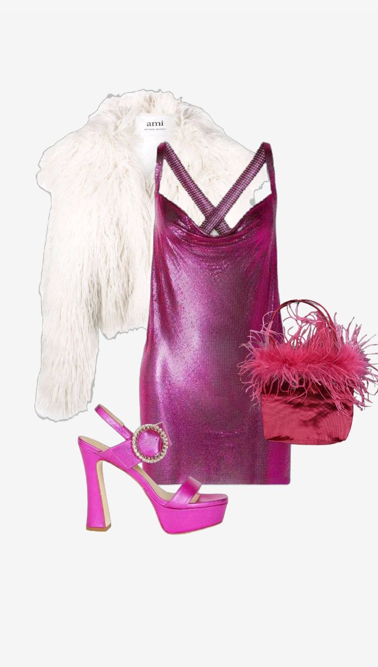 Pink Metallic chainmail Backless Dress image 7