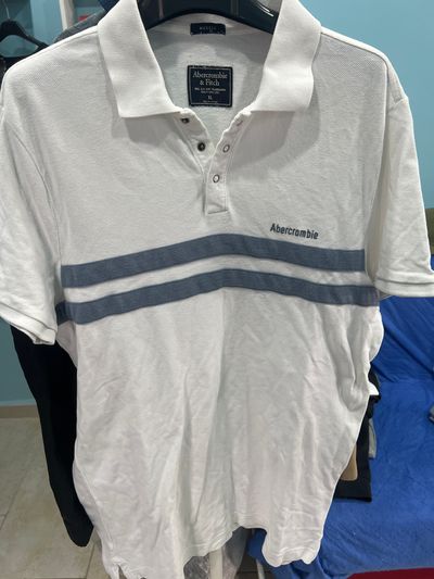 Abercrombie & Fitch White Polo Shirt