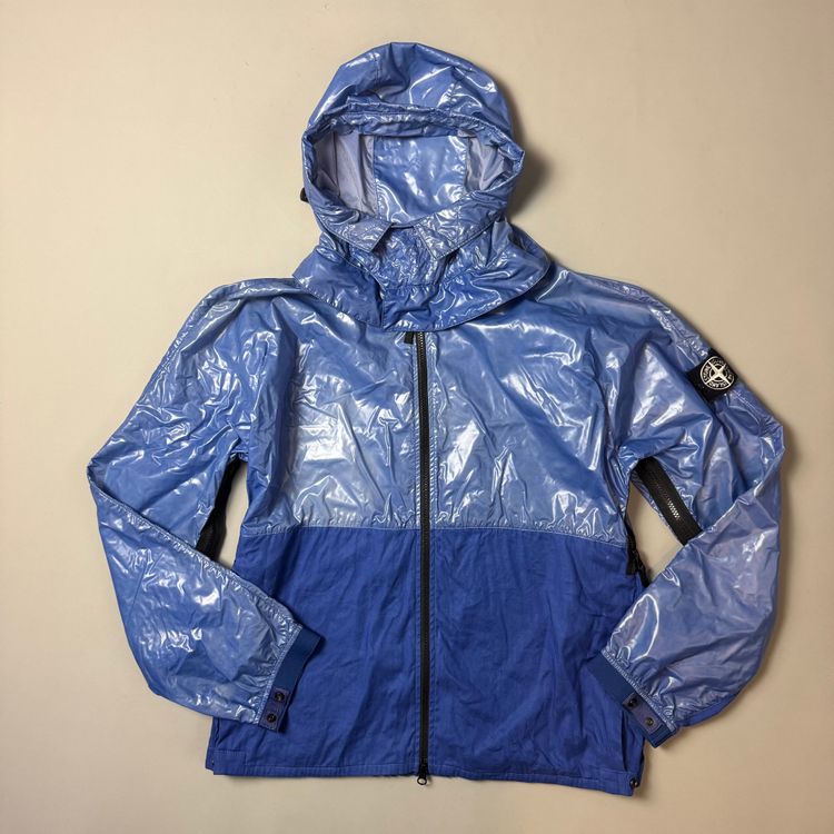 Stone Island Blue Heat Reactive Lamy Linen Tela Jacket - Large