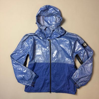 Stone Island Blue Heat Reactive Lamy Linen Tela Jacket - Large