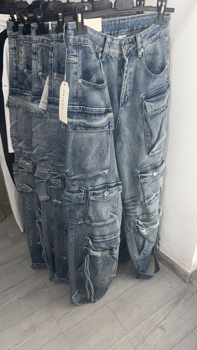 Blue Cargo Jeans image 1