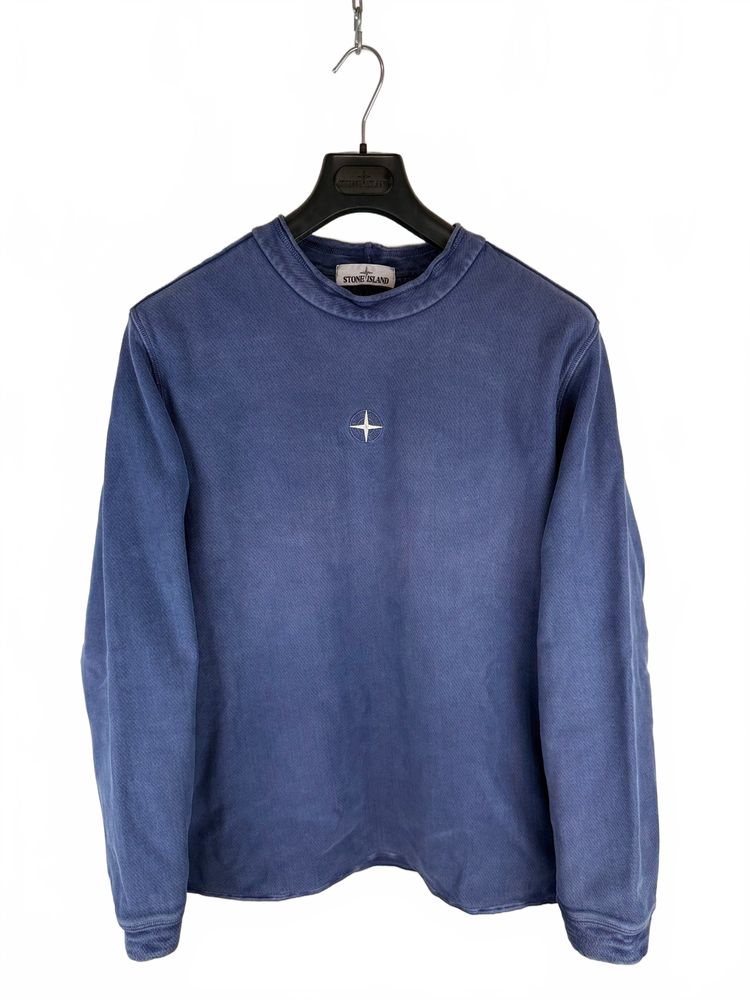 Felpa blu con logo frontale Stone Island - Taglia L