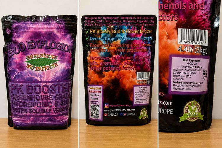 Greenleaf Nutrients Bud Explosion PK Bloom & Flower Boost 2KG Hydroponic/Soil UK 2