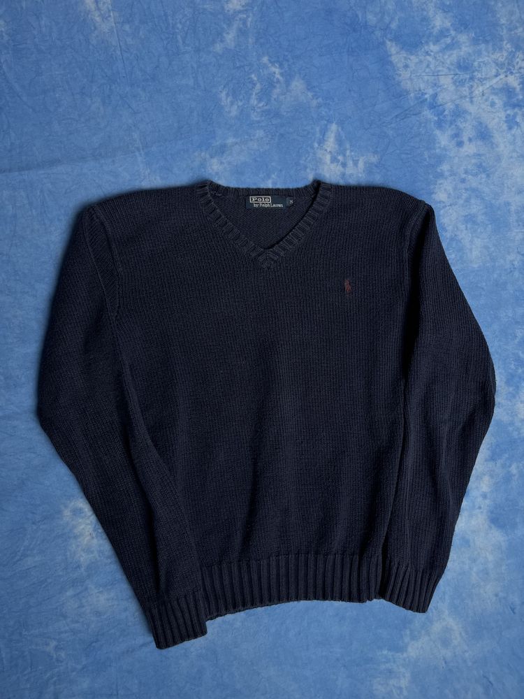 Polo Ralph Lauren Navy Blue V-Neck Sweater