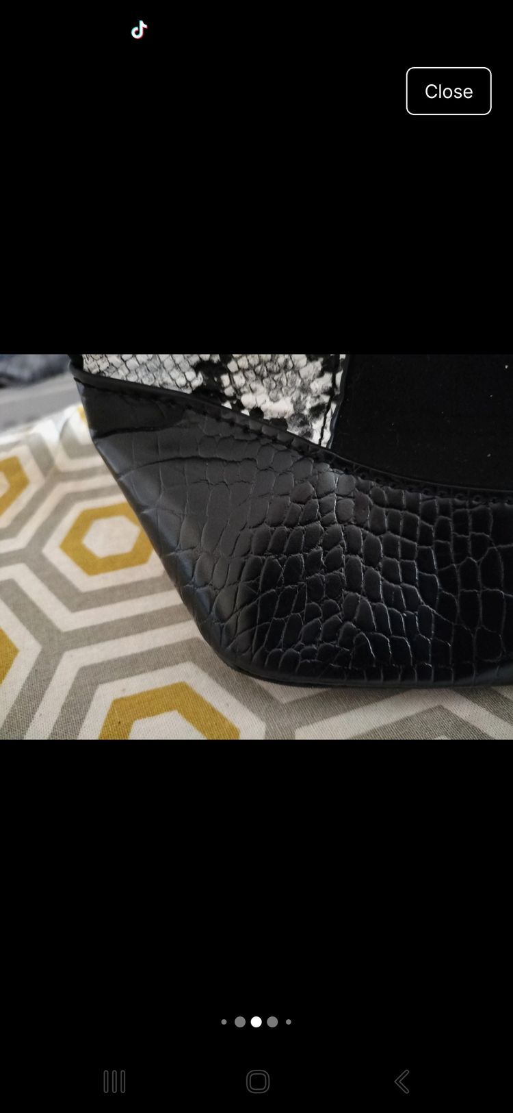 River Island Black Faux Suede & Snakeprint Shoulder Bag  4
