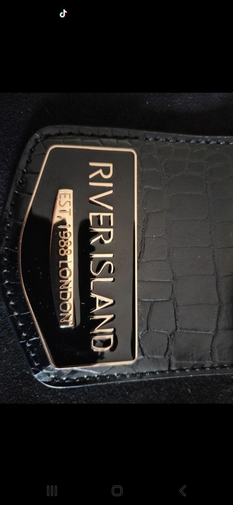 River Island Black Faux Suede & Snakeprint Shoulder Bag 2