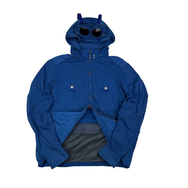 CP Company Blue Nylon Multipocket Goggle Jacket - XL (52) image 10