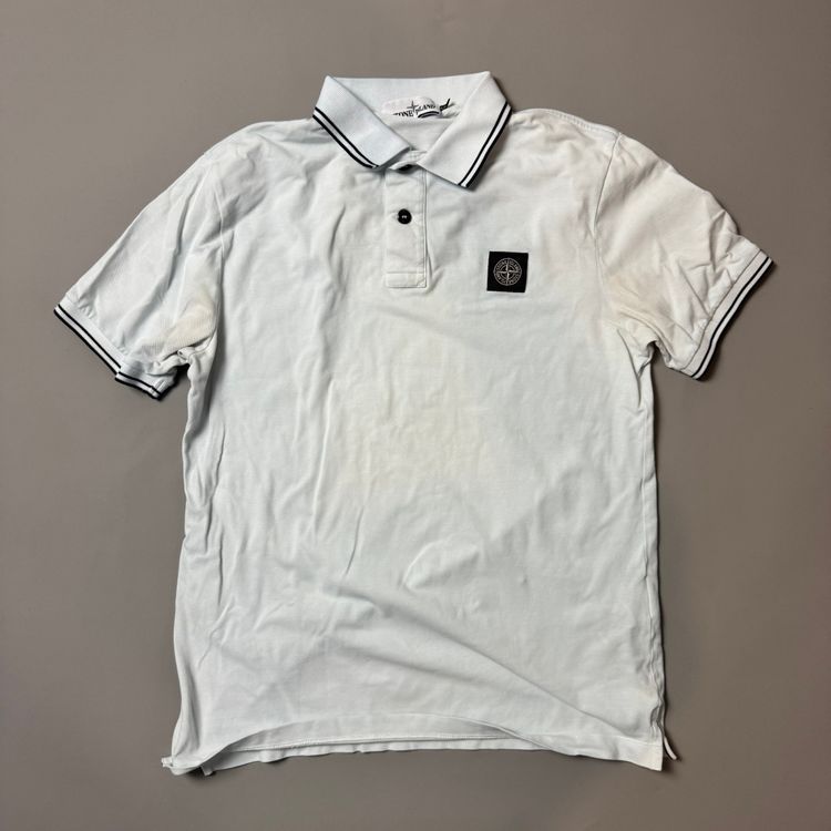 Stone Island Light Blue Polo Shirt - Medium