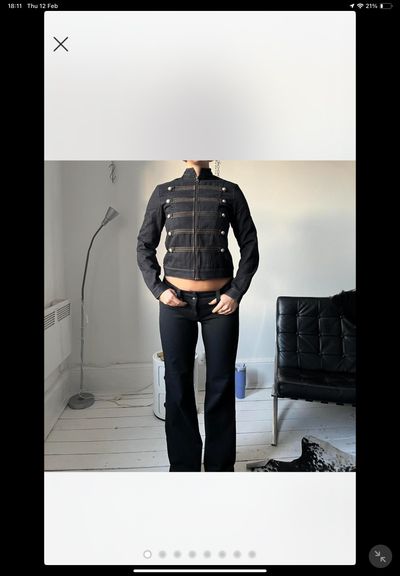 Vintage rework black military jacket