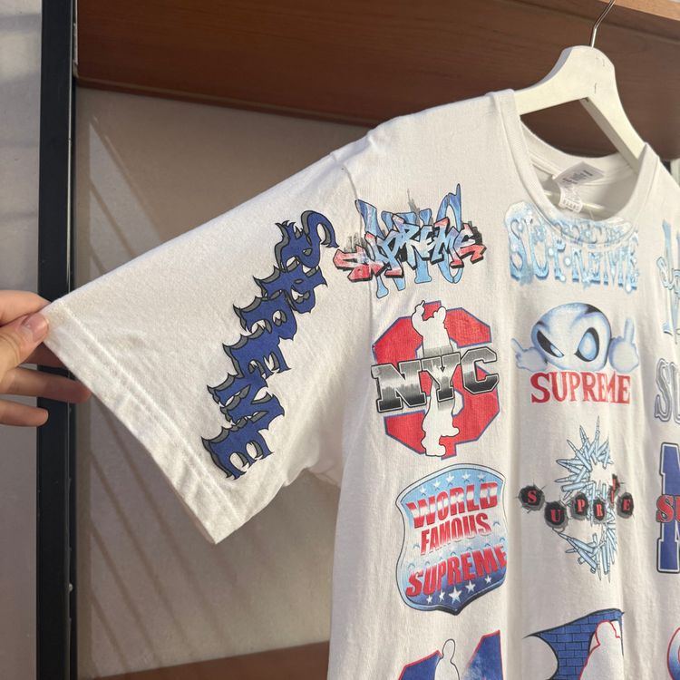 Supreme Flash Graphic Print Tee  | SS26 | White/Multi | Medium 20.5 P2P obraz 6