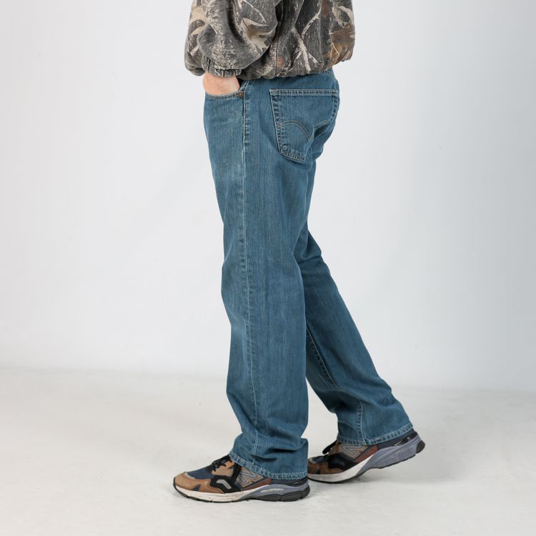 Blue y2ks Levi's 501 Denim Jeans (36x32) obraz 3