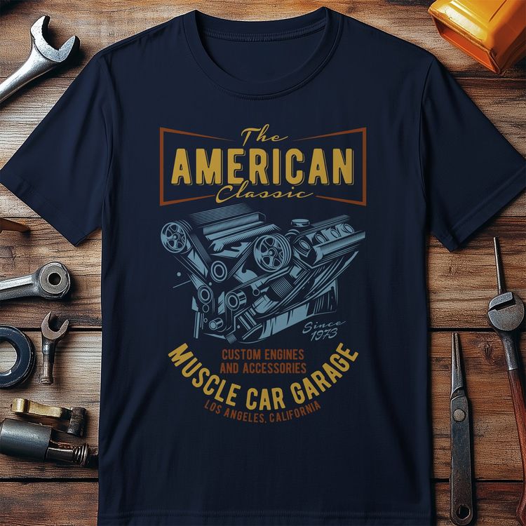 American Classic Muscle Car Garage T-shirt AU 5