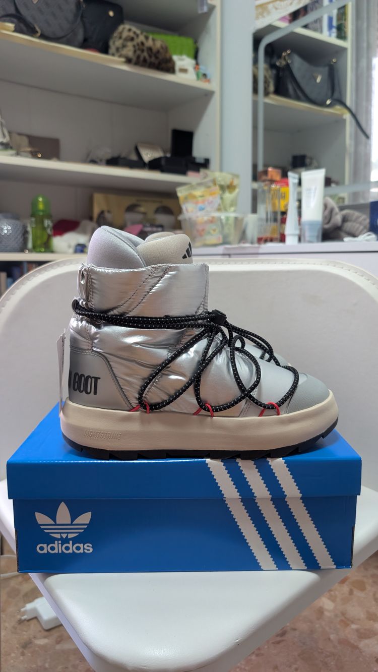 Adidas Moon Boot Silver Winter Boots Talla 38