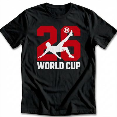 Bicycle Kick Silhouette Football T-Shirt 4