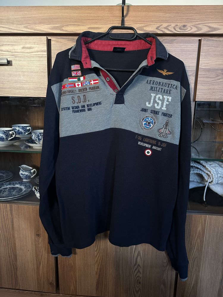 Long Sleeve Polo Shirt Aeronautica r. L 