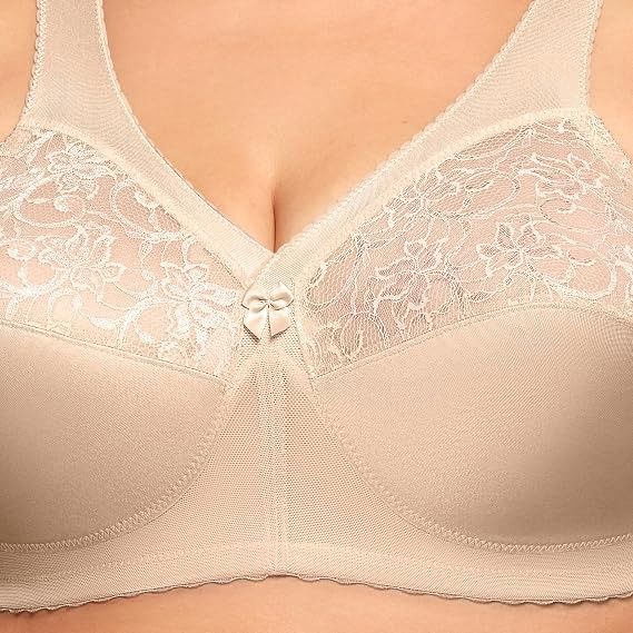 Immagine di Glamorise Beige Lace Bra 1