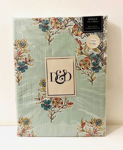 D&D Single Floral Duvet Cover Set