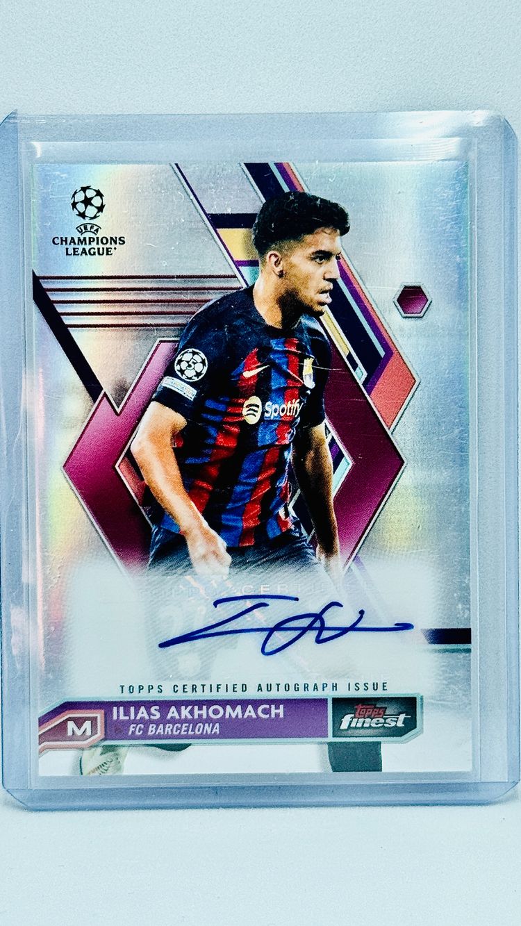 AUTO - Ilias Akhomach - Barcelona - refractor - Topps Finest UCC 2022-23