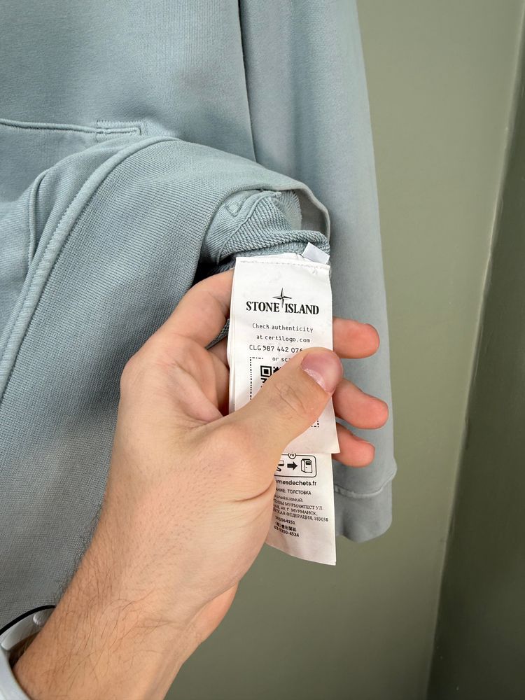 Immagine di Stone Island Pastel Blue Hoodie 4
