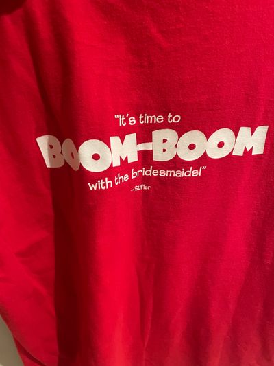 Hanes Heavyweight Red T-Shirt With American Wedding Print