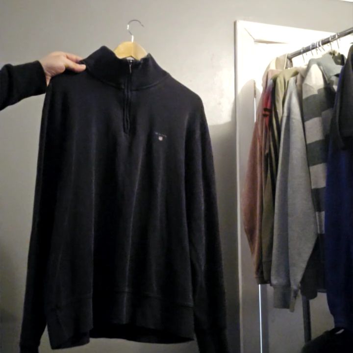 GANT gant mens quater zip used but good zip repaired size xl product image