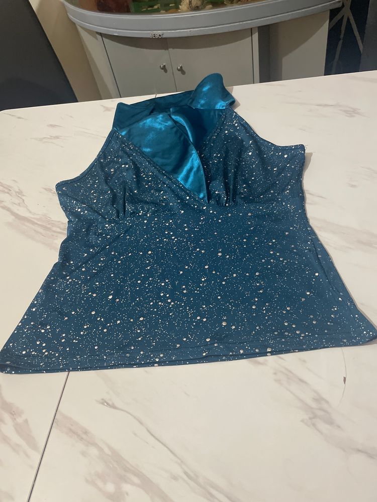 Blue Sleeveless Top