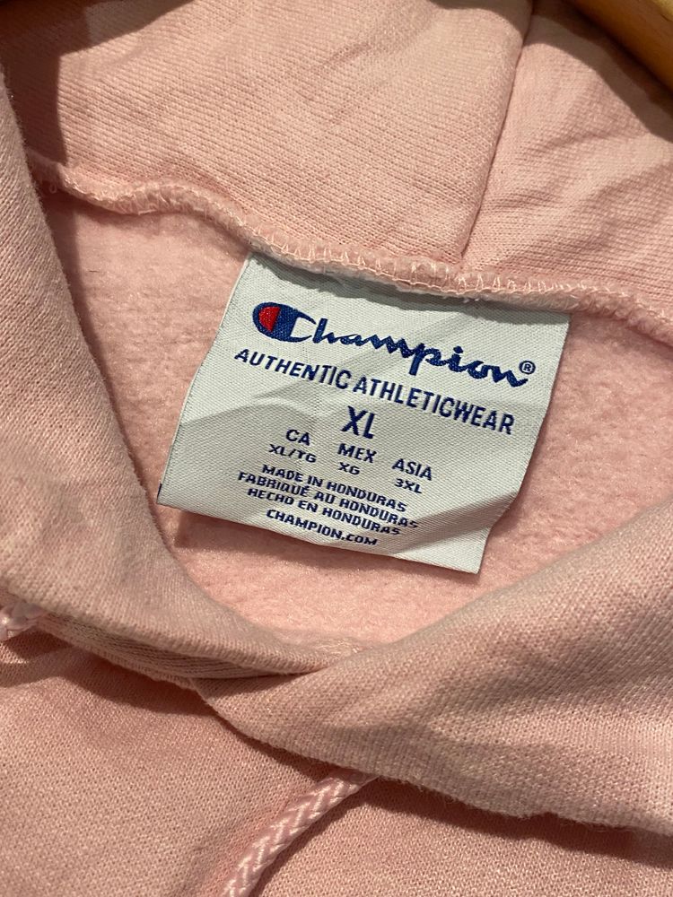 Champion Light Pink Hoodie  2