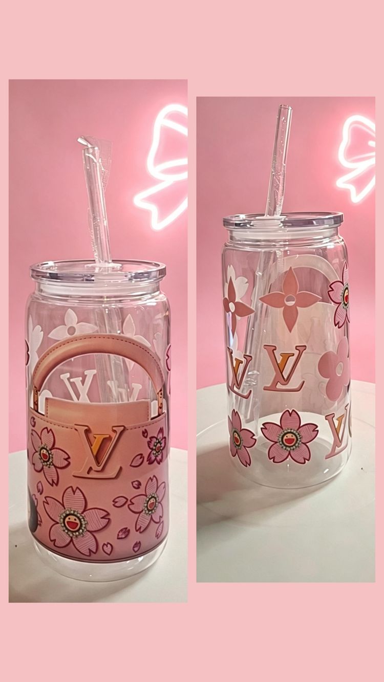 Louis Vuitton Louis Vuitton Floral Print Tumbler With Straw product image