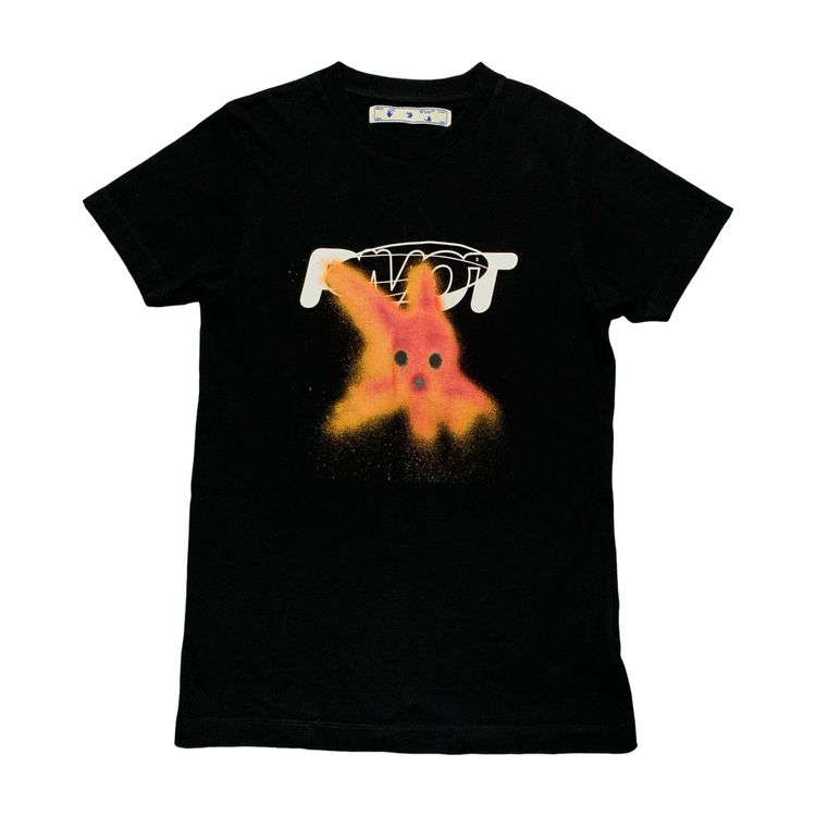 Off White XS Tee Pivot Fish Arrows Black T-Shirt Virgil Abloh