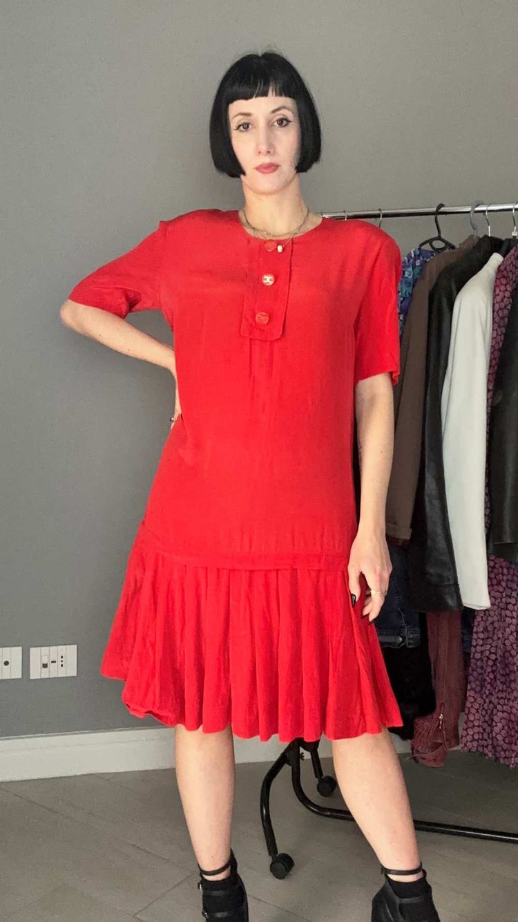Abito rosso in seta