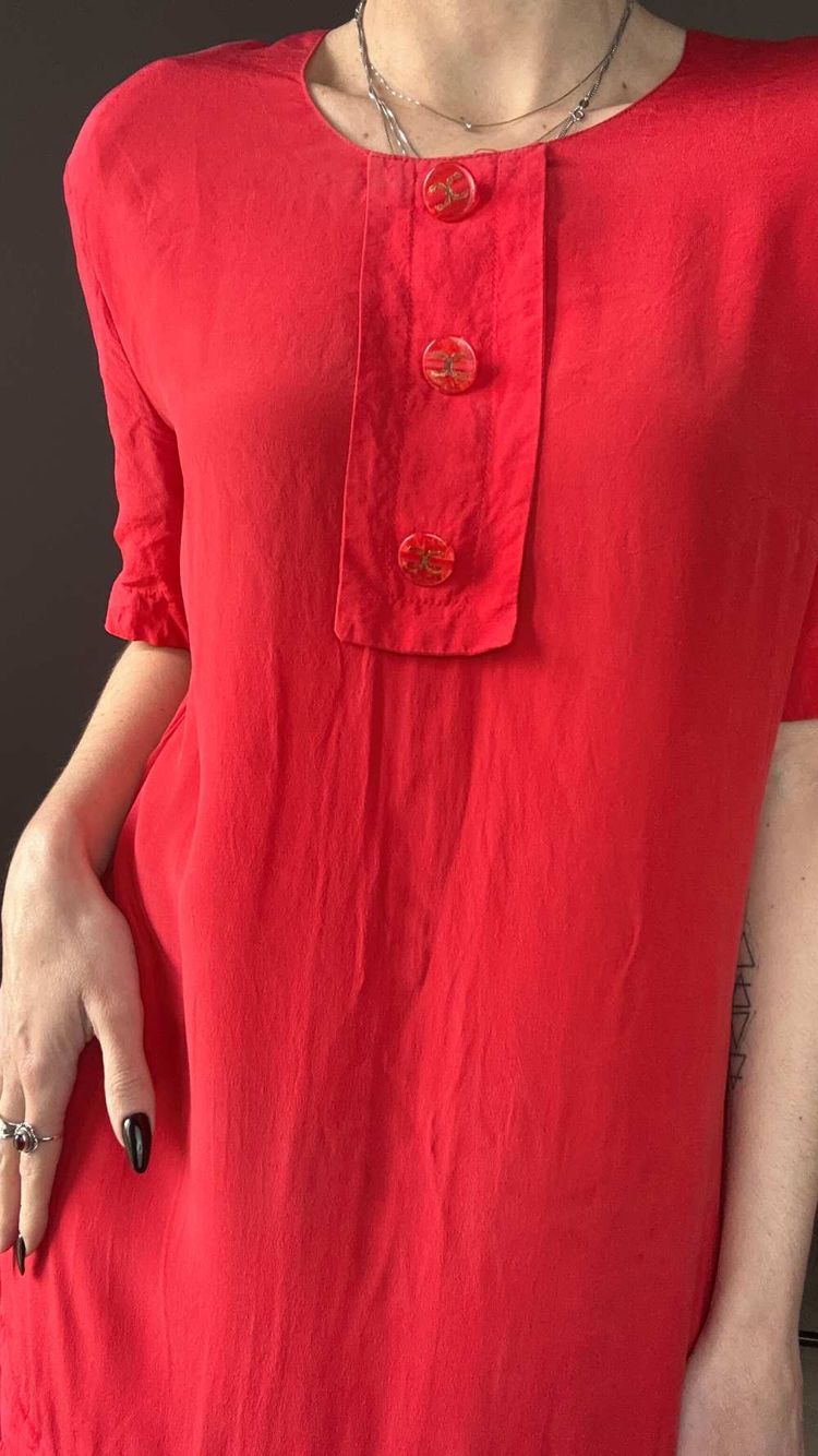 Abito rosso in seta 2