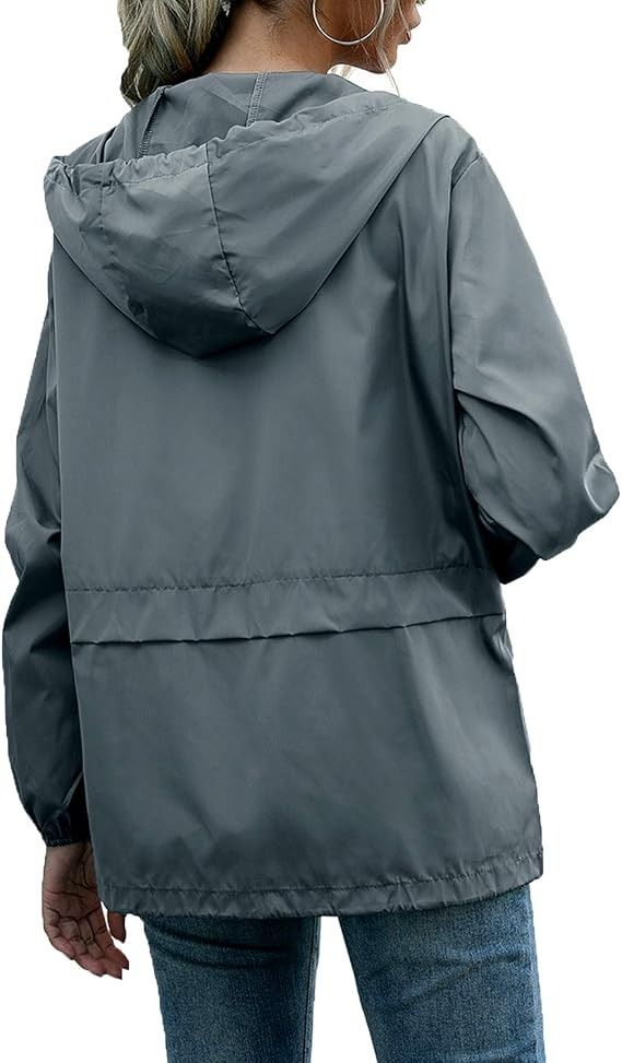 Grey Hooded Windbreaker Jacket image 5