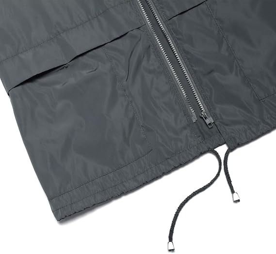 Grey Hooded Windbreaker Jacket image 3