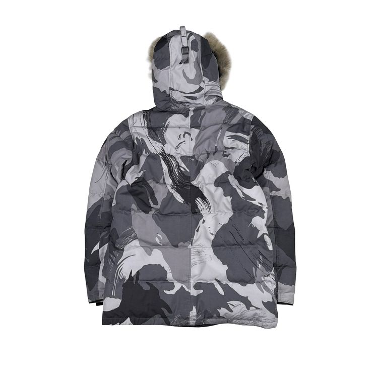 Canada Goose Grey Camo Premium Down Carson Coyote Fur Parka Jacket - Large image 6