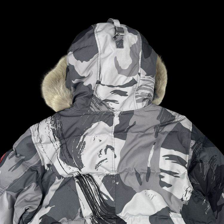 Canada Goose Grey Camo Premium Down Carson Coyote Fur Parka Jacket - Large image 4