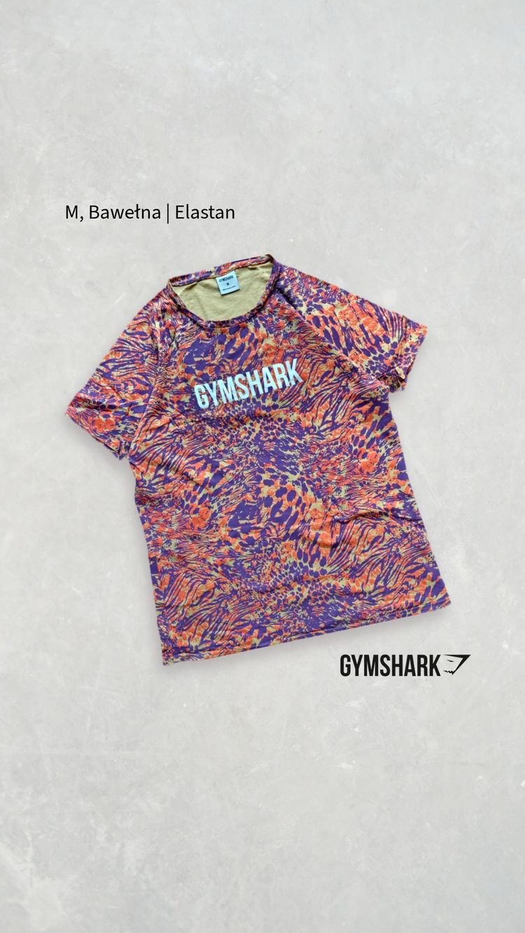 Gymshark Short Sleeve Athletic Shirt animal print m