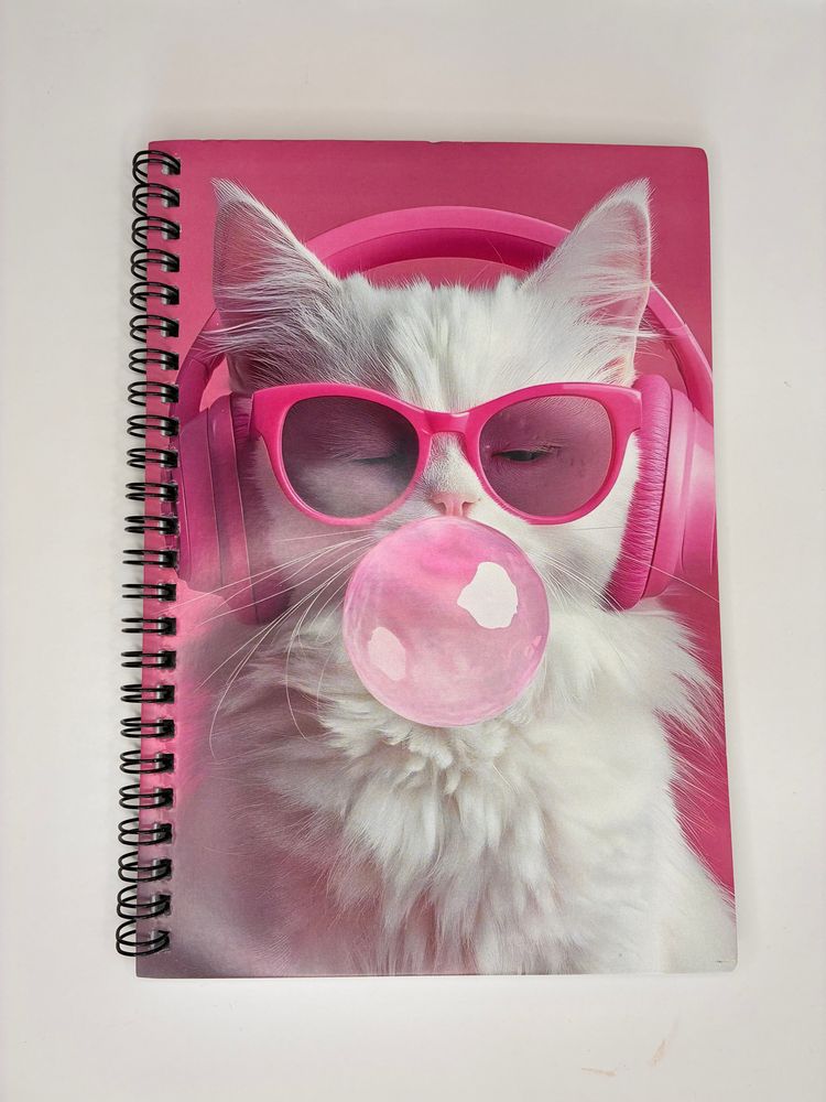 CAT Pink Notebook With Cat Design product image