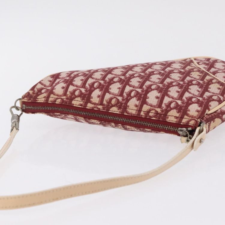 Christian Dior Trotter Canvas Saddle Accessory Pouch PVC Red Silver Auth 210757V - Jerrillo image 6