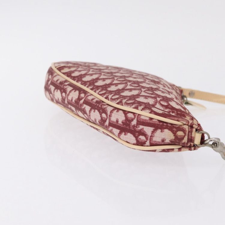 Christian Dior Trotter Canvas Saddle Accessory Pouch PVC Red Silver Auth 210757V - Jerrillo image 4