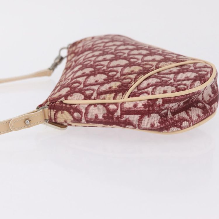 Christian Dior Trotter Canvas Saddle Accessory Pouch PVC Red Silver Auth 210757V - Jerrillo image 5